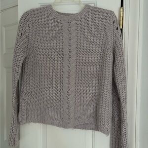 Women's Cable Knit Sweater - Gray
